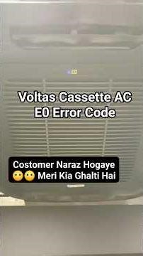 E0 Error Code Voltas Cassette AC Repairing In Hyderabad|| MRACTECH