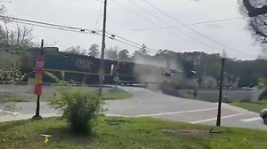 484K views · 2.6K reactions | A crash occurred involving a train and a tractor-trailer in Acworth, in the US state of Georgia on April 2. A train slammed into a tractor-trailer that was stuck on the train tracks, during rush hour near the intersection of Main and School Streets in downtown Acworth. | CGTN | Facebook