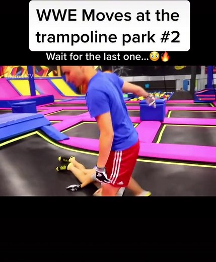 Exciting WWE Moves on Trampolines