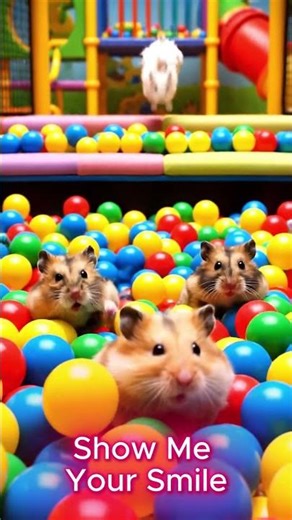 The Cutest Leap Ever! Hamsters vs. Giant Ball Pit! 🐹✨