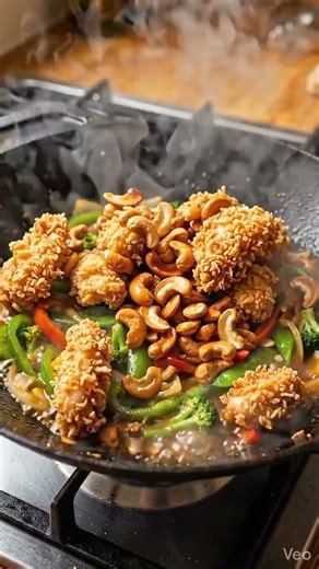 ASMR Thai Cashew Chicken | Street Food Cooking Sounds ep2