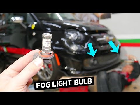FIAT 500 FOG LIGHT BULB REPLACEMENT REMOVAL, FIAT 500 ABARTH TURBO FOG LIGHT BULB