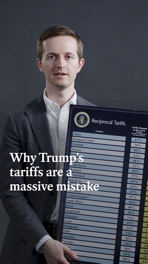 1M views · 14K reactions | Donald Trump’s tariff plan is the biggest break in American trade policy in over a century. It’s also one of the most profound and harmful mistakes of the modern era. Our economics editor explains why it’s so utterly deluded https://econ.st/3DVZTmj | The Economist | Facebook