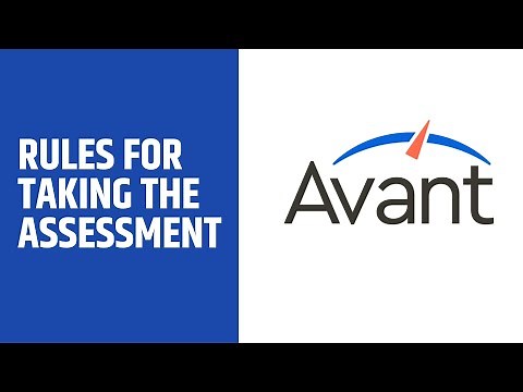 Rules for Taking an Avant Assessment