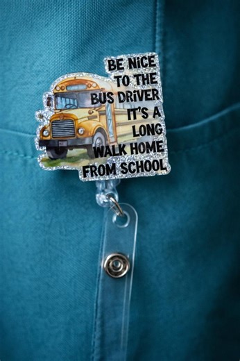 Bus Driver Badge Reel | School Bus Driver Gift | Funny Badge Reel | Badge Reel Retractable ID Holder | School Staff Gift - Etsy Australia