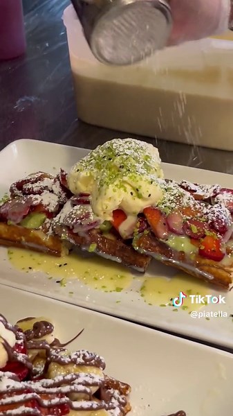 Delicious Waffles and Crepes at Piatella Cafe in Glen Waverley, Melbourne!