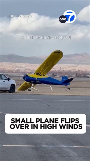 A light aircraft was seen flipping over in Montana as strong winds ripped through the area. | ABC7