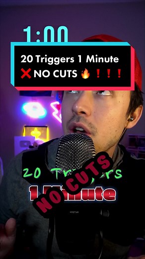 Fast ASMR 20 Triggers 1 Minute Without Cuts