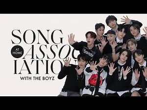 THE BOYZ Sing BTS, One Direction & "THRILL RIDE" in a Game of Song Association | ELLE