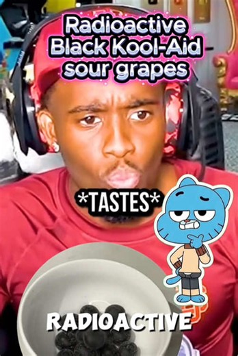 Gumball and Darwin made Kai Cenat's viral radioactive black Kool-Aid sour grapes 🍇💙 #koolaidgrapes #sourgrapes #frozengrapes #gumball #tiktokgrowthchallenge