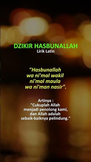 Hasbunallah Lirik