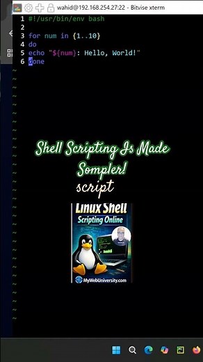 Shell Scripting Is Made Sompler! #learnlinux #linux #mywebuniversity #shorts