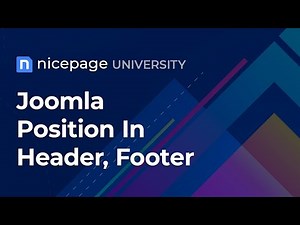 Nicepage University: Joomla Position In Header, Footer