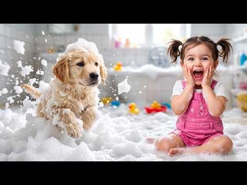 Funny Baby Moments with Dog | Cute Pet Surprises and Happy Baby Giggles | PawPals Play Kids Videos