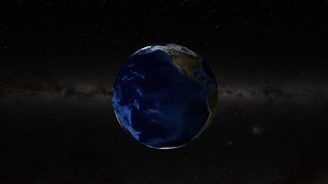 Earth view transitions to focus on India