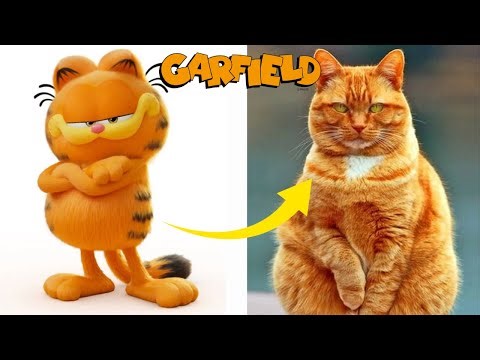 "Garfield in Real Life |🐱 Cartoon vs Reality"