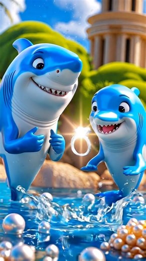 Mum And Baby Shark 😘 #shorts #trending #cartoon #shortvideo #viral #youtubeshorts #baby #babysark