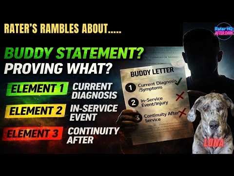 VA Buddy Letters Explained: Which VA Claim Element Are You Proving? (Elements 1, 2, or 3)