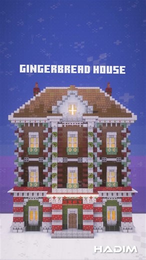 Minecraft Gingerbread House #winter #minecraft
