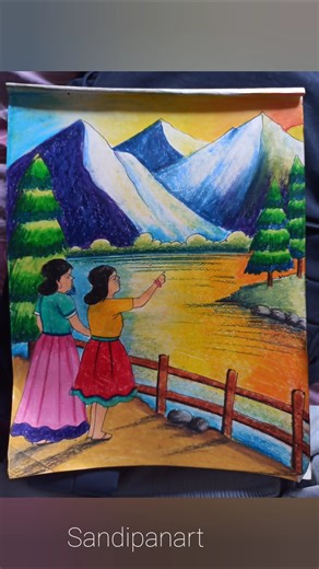 beautiful scenery drawing tutorial #sandipanart #art #drawingtutorial #drawing #bestscenery