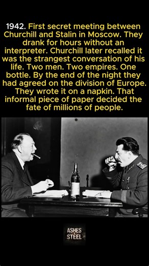 Churchill and Stalin drunk agreed on the division of Europe