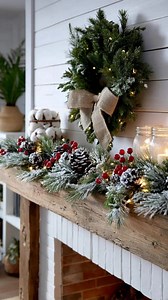 2.1K views · 12 reactions | Stunning Christmas fireplace decor ideas spark coziness with garlands, stockings, and twinkling lights. Make your holiday gatherings magical with these practical, eye-catching 2025 inspirations. | Sustainability Success | Facebook