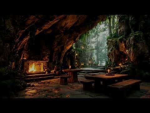 Echoing Cave Rain Sounds for Sleep | Water Drops in Dark Cave, Calm Mind and Deep Rest