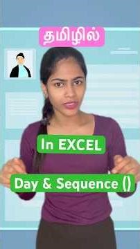 Whatsapp no: 9385782853 “Day” Text + SEQUENCE() Function in Excel | Automatic Day Numbering #excel