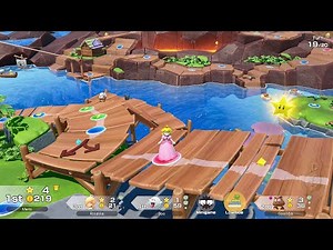 Super Mario Party Jamboree #255 Goomba Lagoon Peach vs Rosalina vs Boo vs Goomba