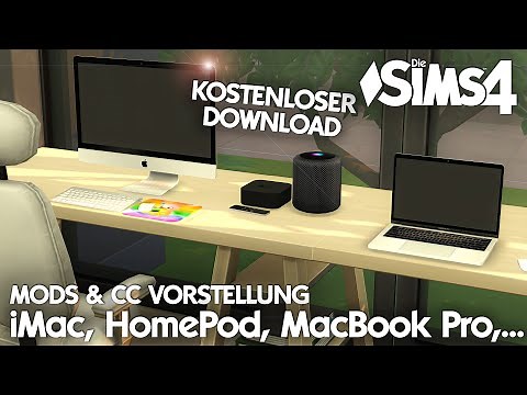 Die Sims 4 Apple iMac, MacBook Pro, HomePod, Apple TV als CC als Download