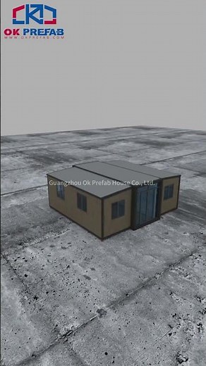 3D Reveal: How an Expandable Container House Is Unloaded & Fully Installed 🚛🏗️