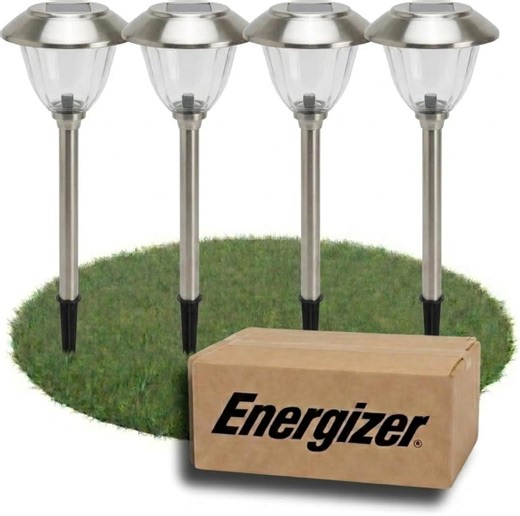 Energizer 8 Pack Color On Demand Solar Pathway Lights Outdoor-Stainles