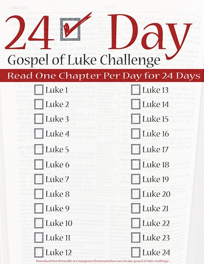 24 Day Gospel of Luke Challenge - Courageous Christian Father
