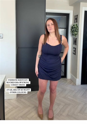 Love this ruched drawstring corset dress #corsetdress #ruched #dress #tiktokmademebuyit