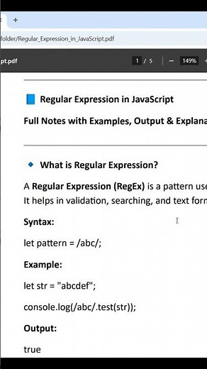 Regular expression in javascript| in one video #viral #shorts #ytshort