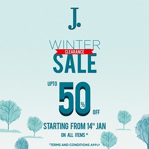 52K views · 1.1K reactions | All the good things now in almost half the price! Presenting J. Winter Clearance Sale, starting from 14th January 2021. #JDot #JDotWinterClearanceSale | J. | Junaid Jamshed | Facebook