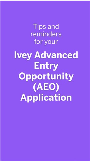 Choose Western University on Instagram: "📅 January 15 – Deadline to apply to Western + submit your Ivey AEO application! 🎓 Hear from Student Ambassador Sydney (HBA1) as she shares her top tips for showcasing your talents in your Ivey Advanced Entry Opportunity application. ✅ Apply to Western: welcome.uwo.ca/apply ✅ Apply to Ivey AEO: ivey.uwo.ca/hba"