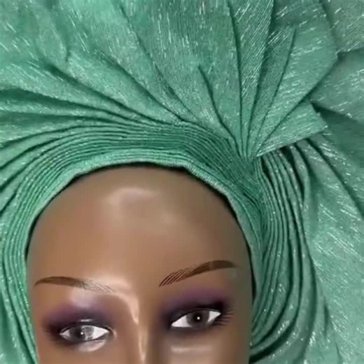 Green Aso-oke Auto Gele: Nigerian Headwrap, Ready to Wear - Etsy