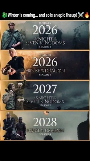Game of Thrones Epic Lineup 2026–2028 | House of the Dragon & A Knight of the Seven Kingdoms!