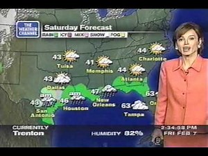 Weather Channel clip w/ Local Forecast 2PM-3PM Friday February 7 2003