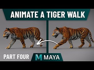 Animate a Tiger Walk in Maya 2024 - Full follow along guide (Part 4)