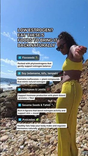 Low Estrogen? Eat These 5 Foods to Bring It Back Naturally! #womenhealth