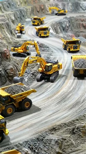 Massive Mining Operation in Miniature! 🚜💨 Heavy Equipment at Work