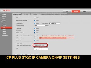 CP Plus STQC IP Camera Onvif Configuration | ip camera onvif settings