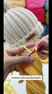 Crochet a nice chunky beanie #crochetcrosai #crochetprojects #crochetpatterns ##thehandmadens