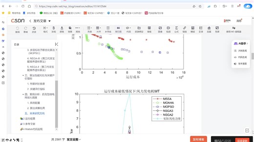 【完整资源见文章末尾】【微电网优化调度】五种多目标优化算法（MSSA、MOAHA、MOPSO、NSGA3、NSGA2）求解微电网多目标优化调度研究【创新未发表】