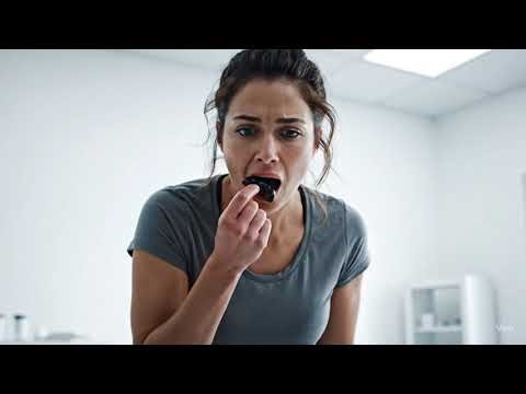 Ai Woman with parasite entering mouth causing belly to grow