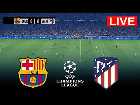 BARCELONA vs ATLETICO MADRID - UEFA Champions League 2026 | Match Today | Simulation PES