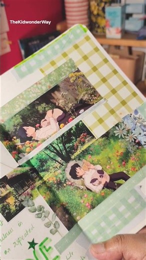 Ghibli inspired journaling at night #journalwithme #shorts #viralshorts #ghibli #mindfuljournaling