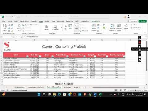 Shelly Cashman Excel 365 | Module 6: SAM Project A | Starr Consulting #shellycashman